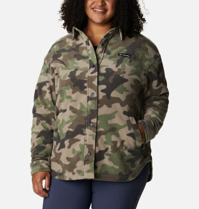 Jacheta Columbia Benton Springs Shirt Dama Camuflaj | Plus Size GY8M1970A